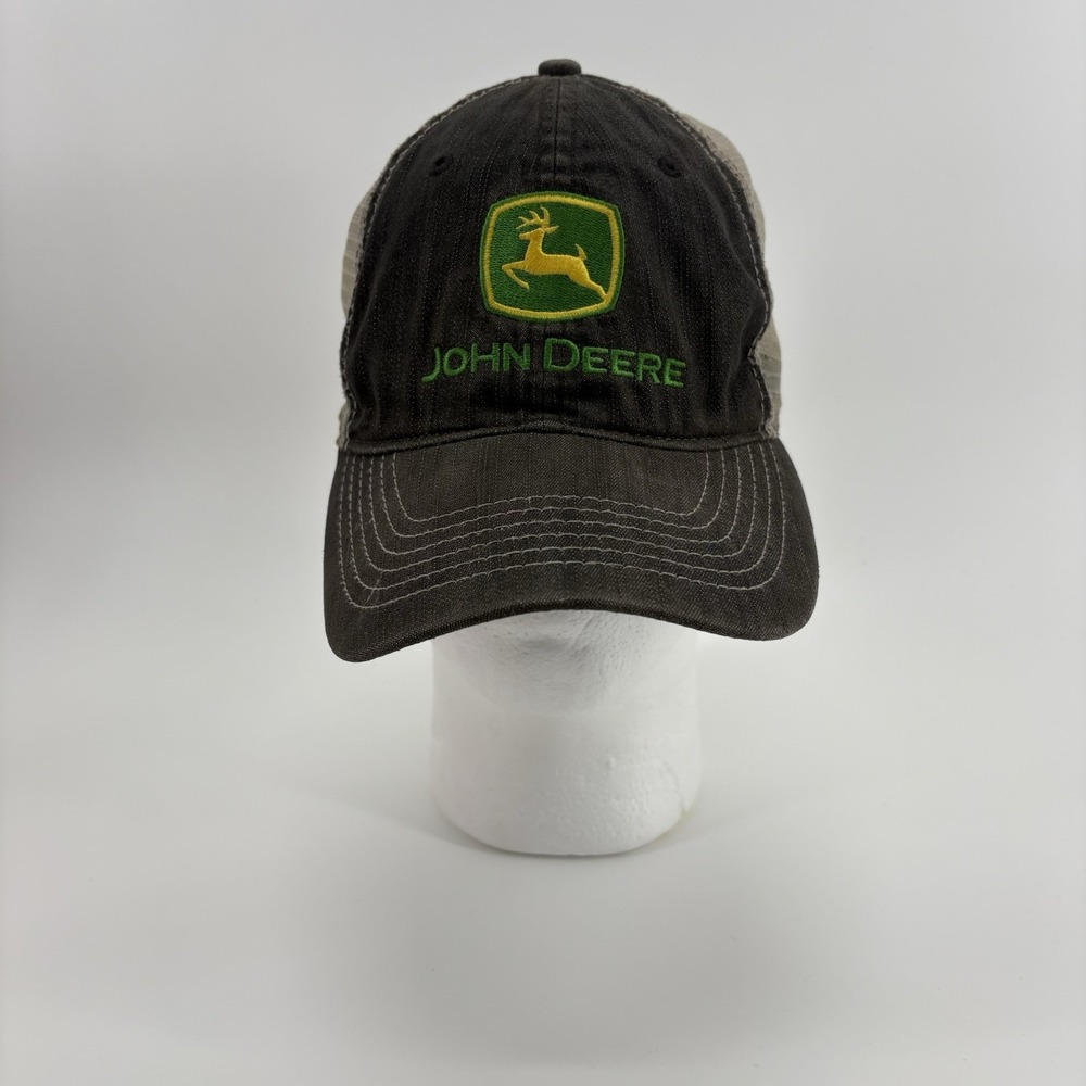 John‎ Deere Patch and Embroidered Denim and Mesh Adjustable Cap Hat
